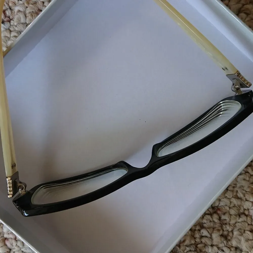 BVLGARI BLACK On yellow MARBLE EYEGLASSES 52-16-135mm - FRAME ONLY